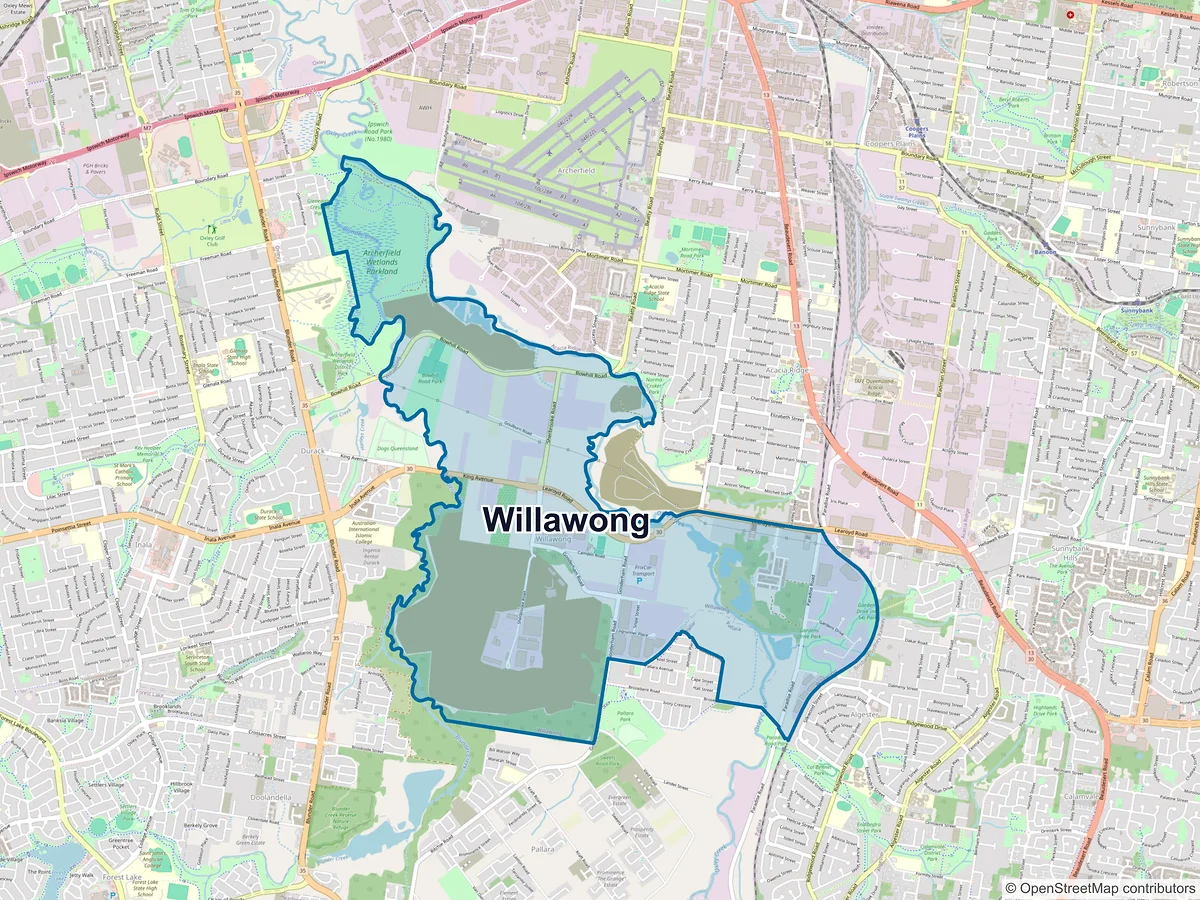 Map of Willawong, QLD, Australia