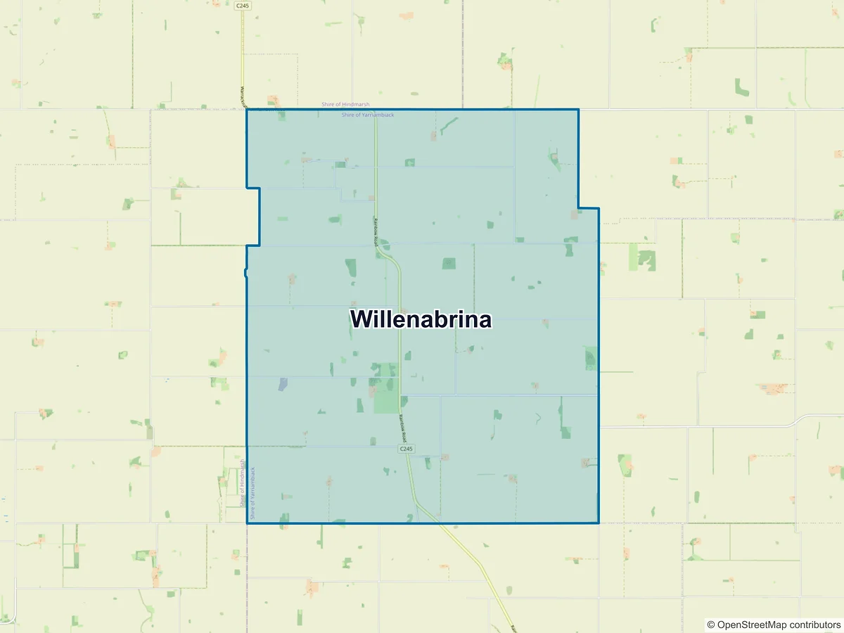 Map of Willenabrina, VIC, Australia