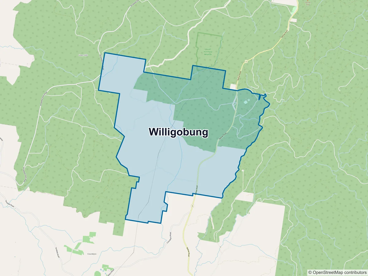 Map of Willigobung, NSW, Australia