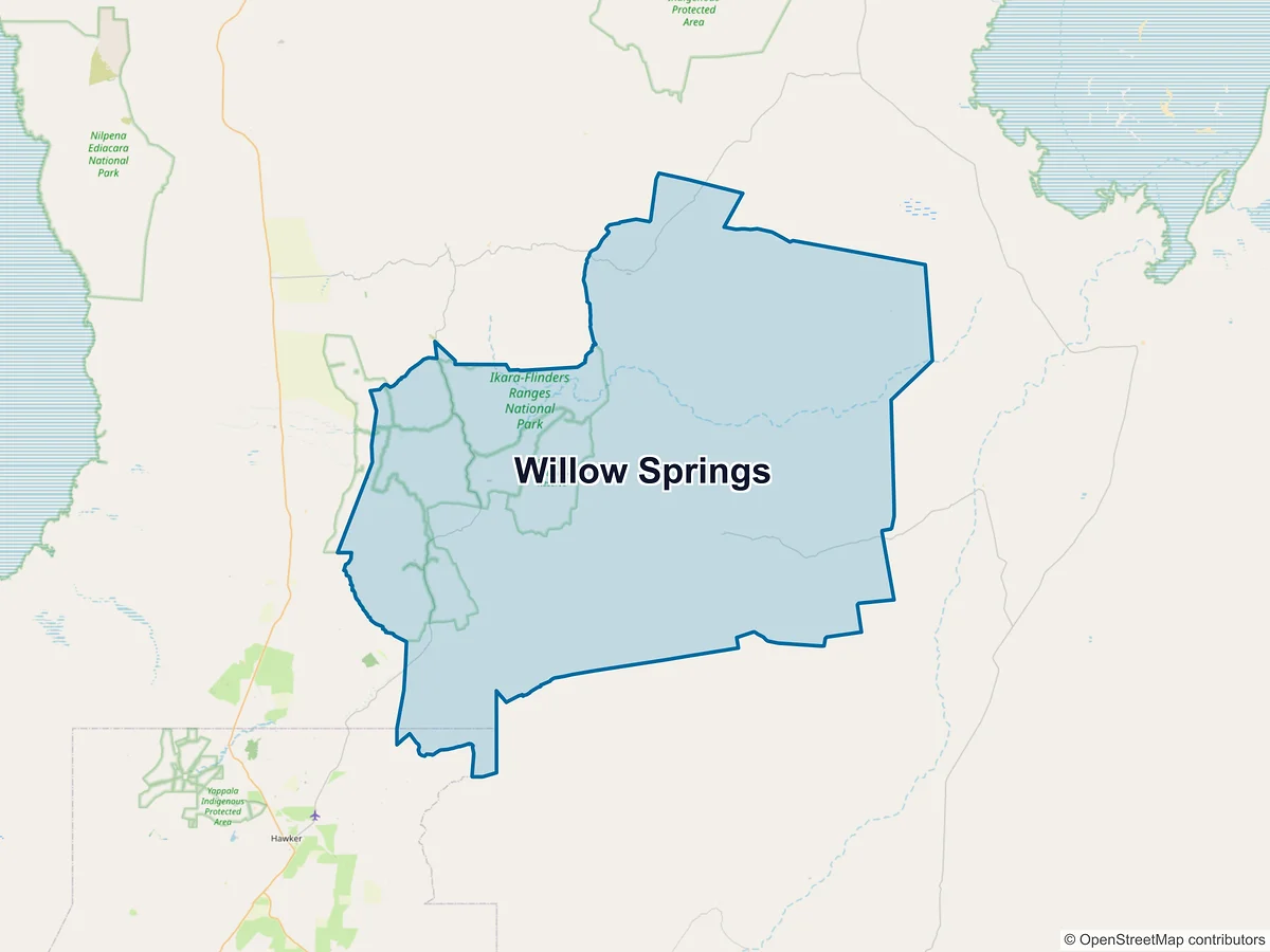 Map of Willow Springs, SA, Australia
