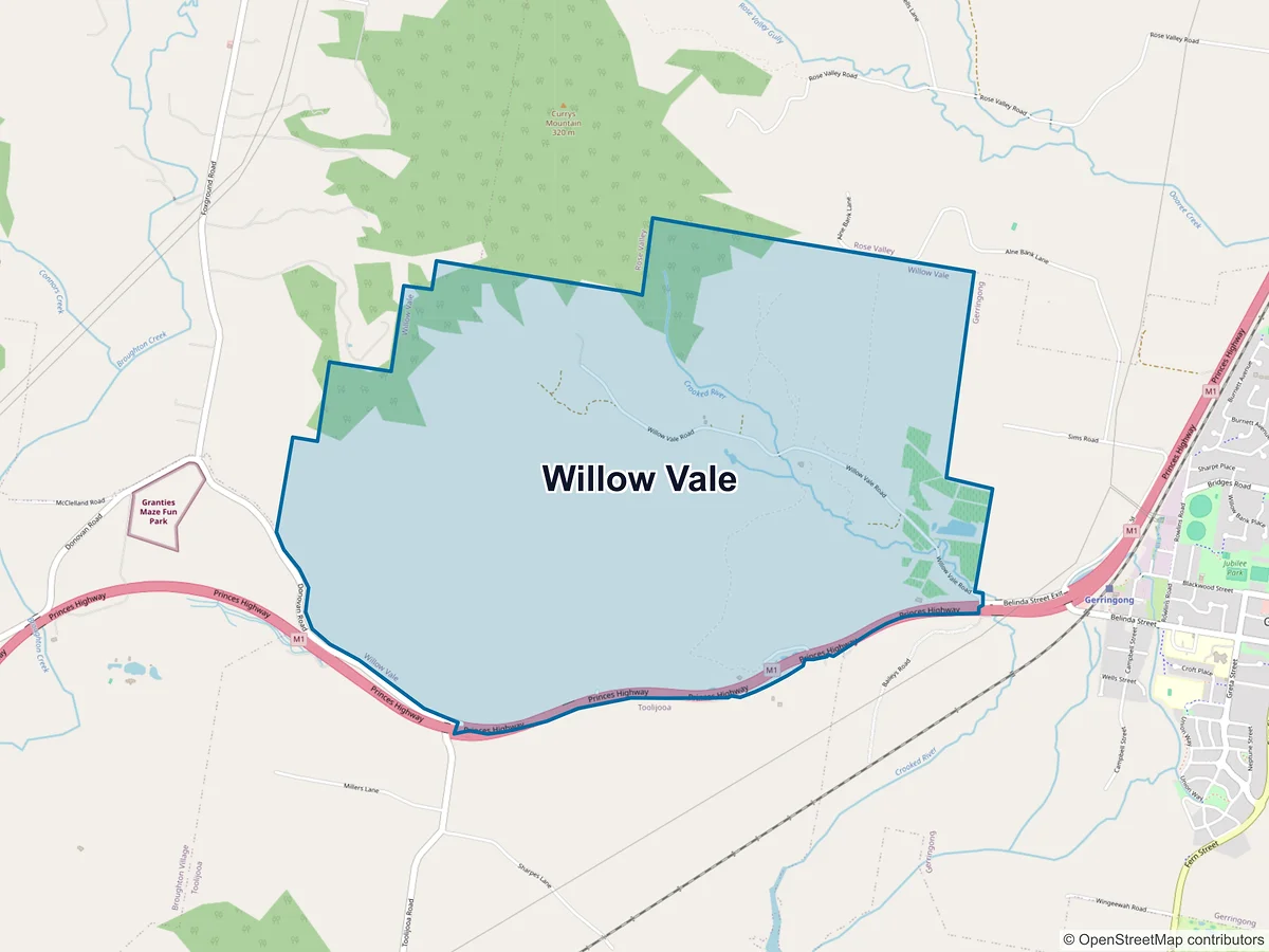 Map of Willow Vale, NSW, Australia
