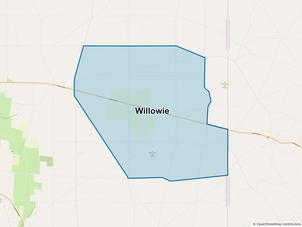 Map of Willowie, SA, Australia