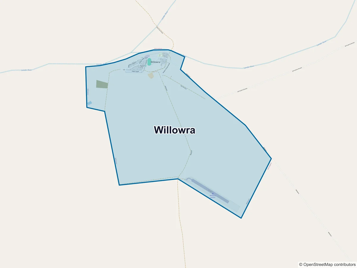 Map of Willowra, NT, Australia