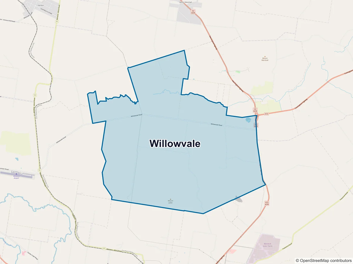 Map of Willowvale, QLD, Australia