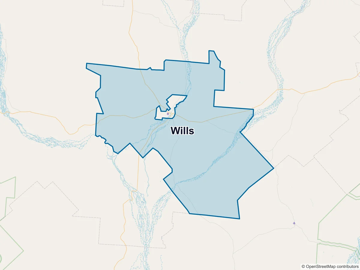 Map of Wills, QLD, Australia