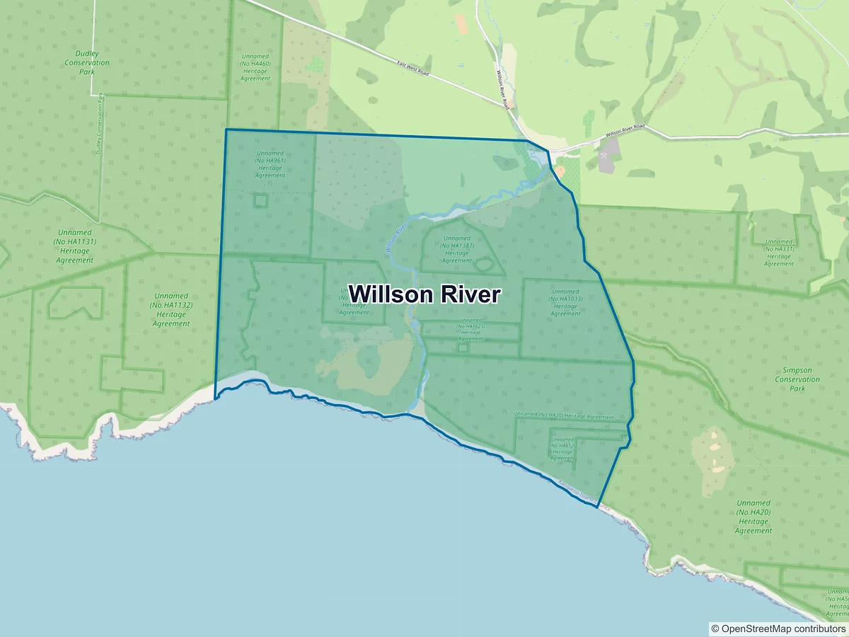 Map of Willson River, SA, Australia