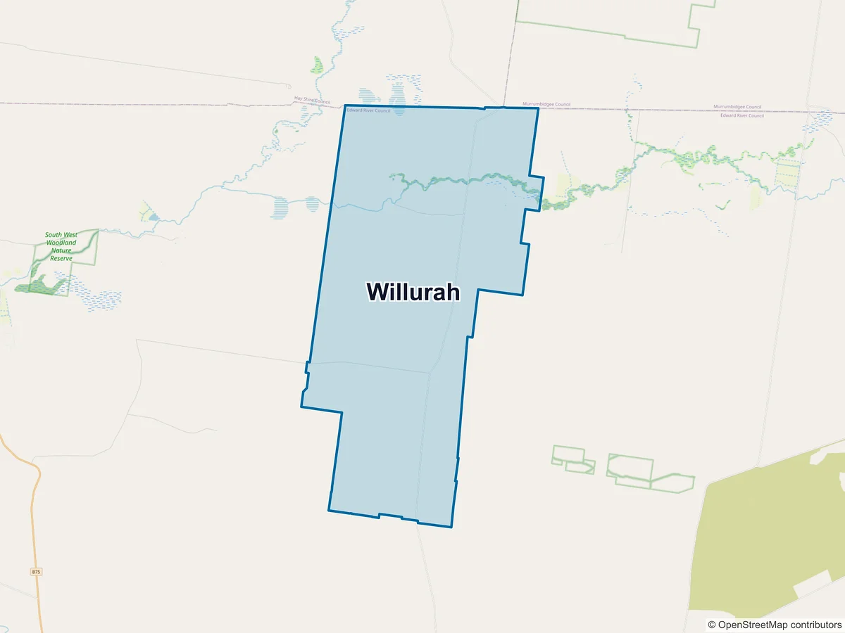 Map of Willurah, NSW, Australia