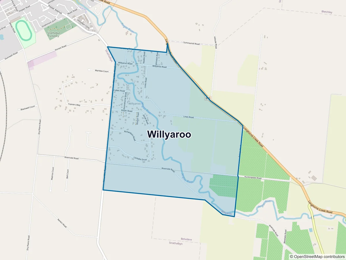 Map of Willyaroo, SA, Australia