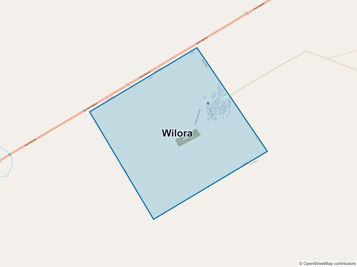 Map of Wilora, NT, Australia