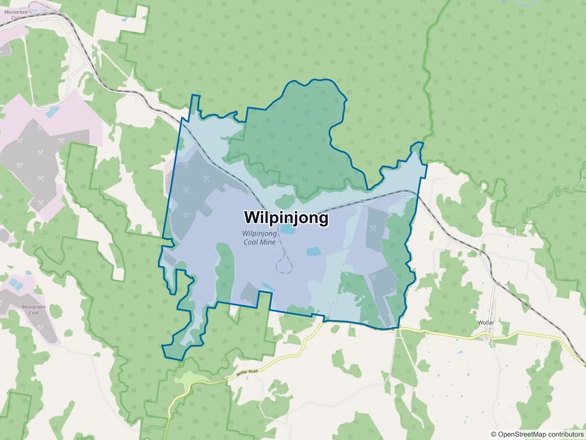 Map of Wilpinjong, NSW, Australia