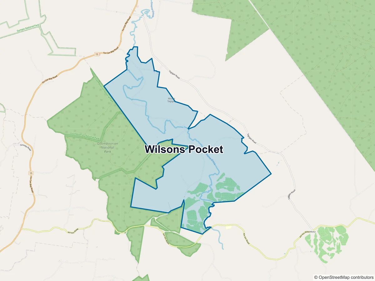 Map of Wilsons Pocket, QLD, Australia