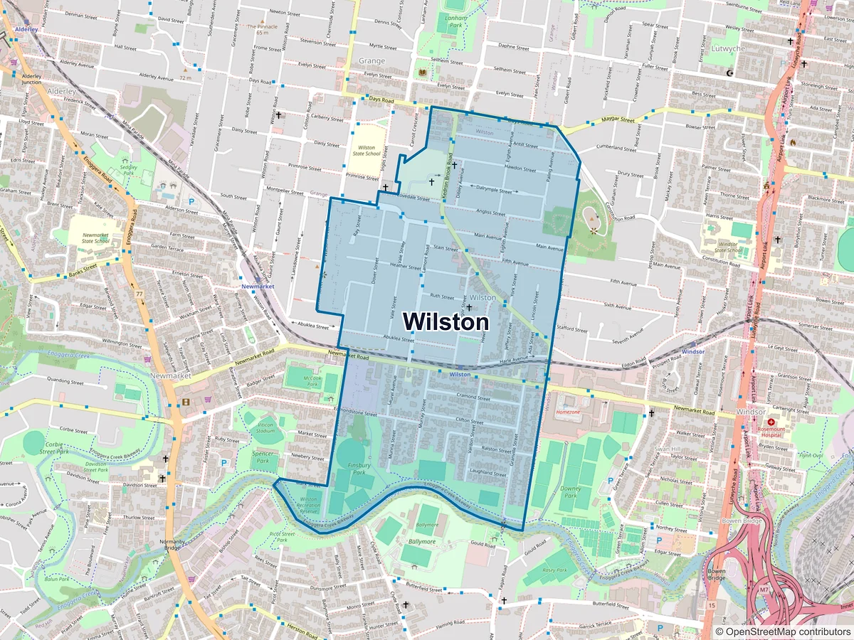 Map of Wilston, QLD, Australia