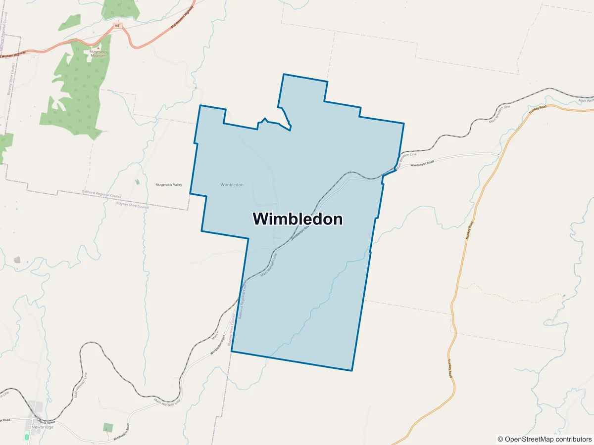 Map of Wimbledon, NSW, Australia