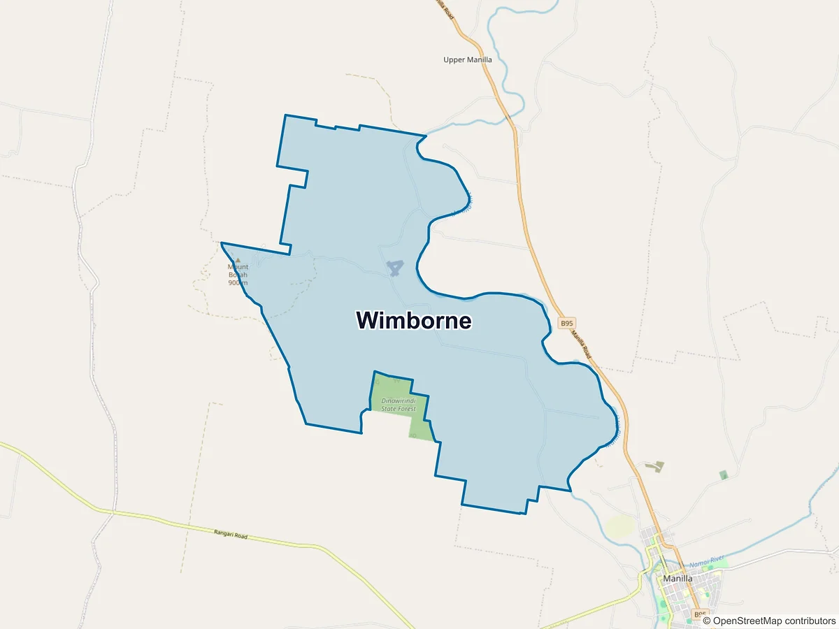 Map of Wimborne, NSW, Australia