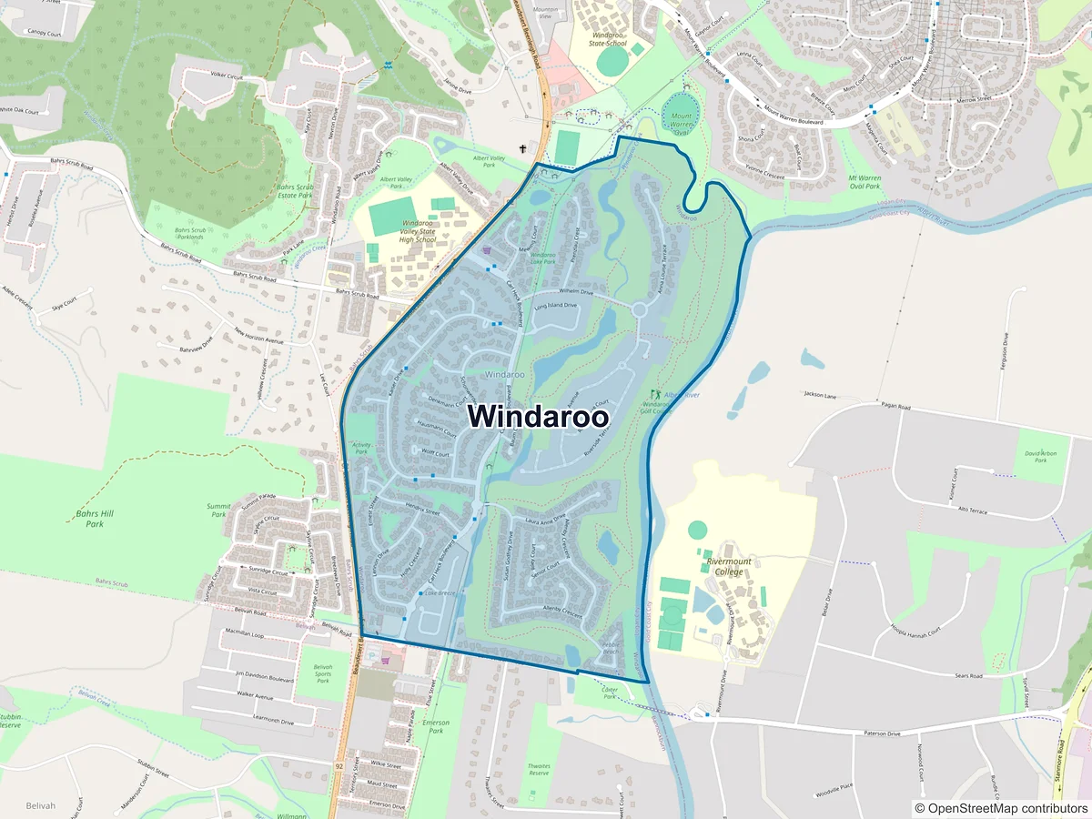 Map of Windaroo, QLD, Australia