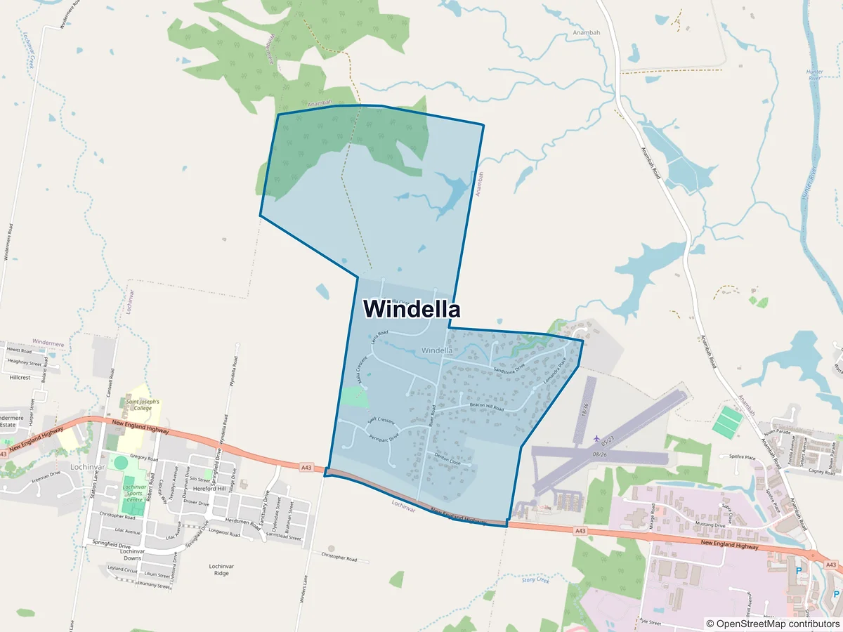 Map of Windella, NSW, Australia