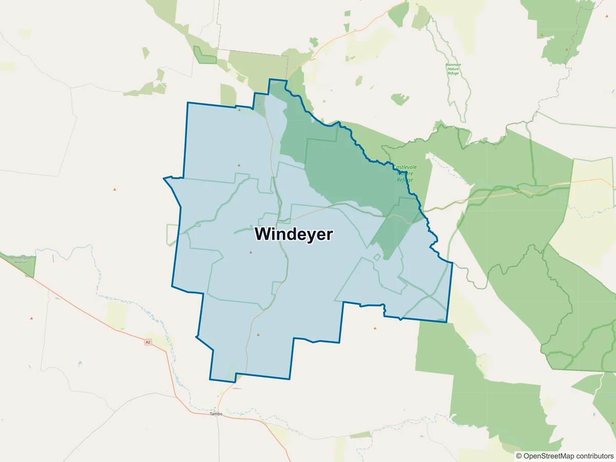 Map of Windeyer, QLD, Australia