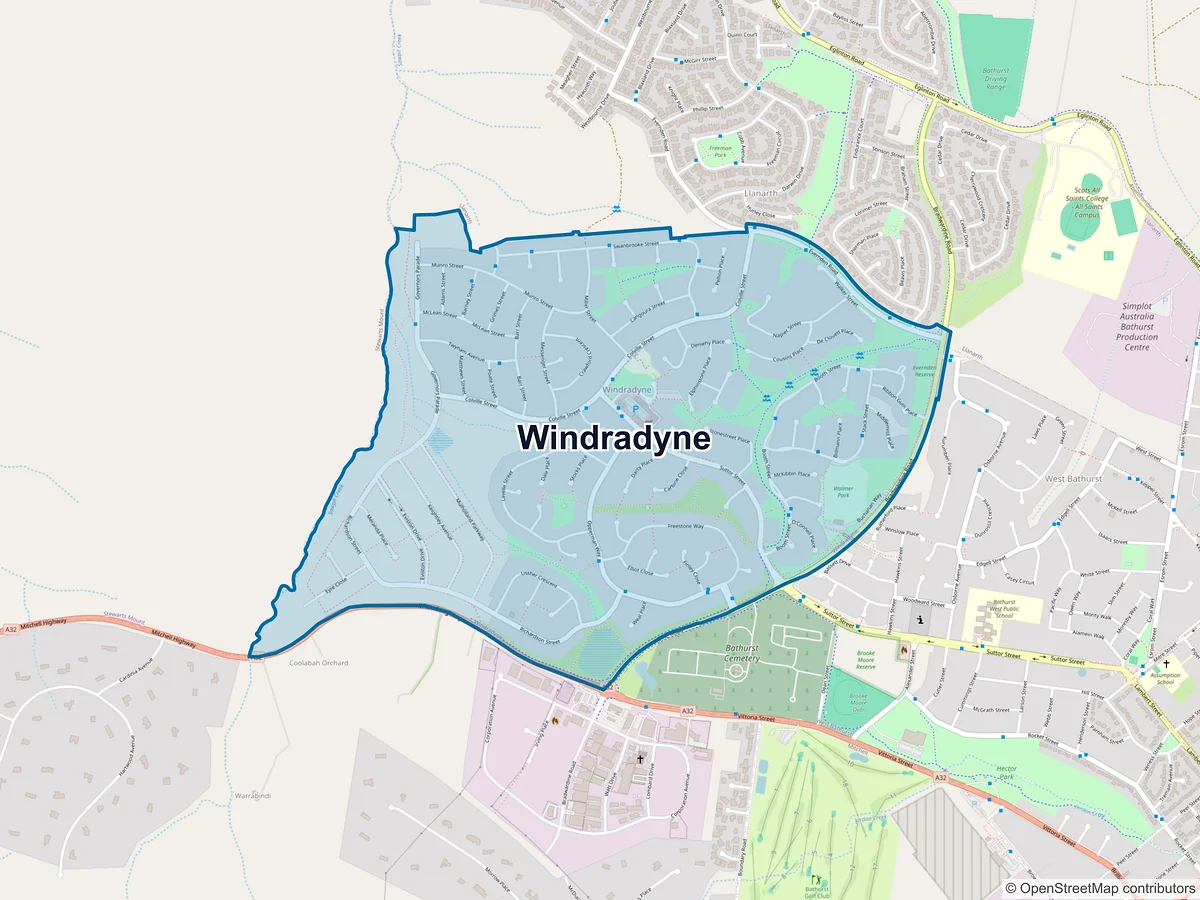 Map of Windradyne, NSW, Australia