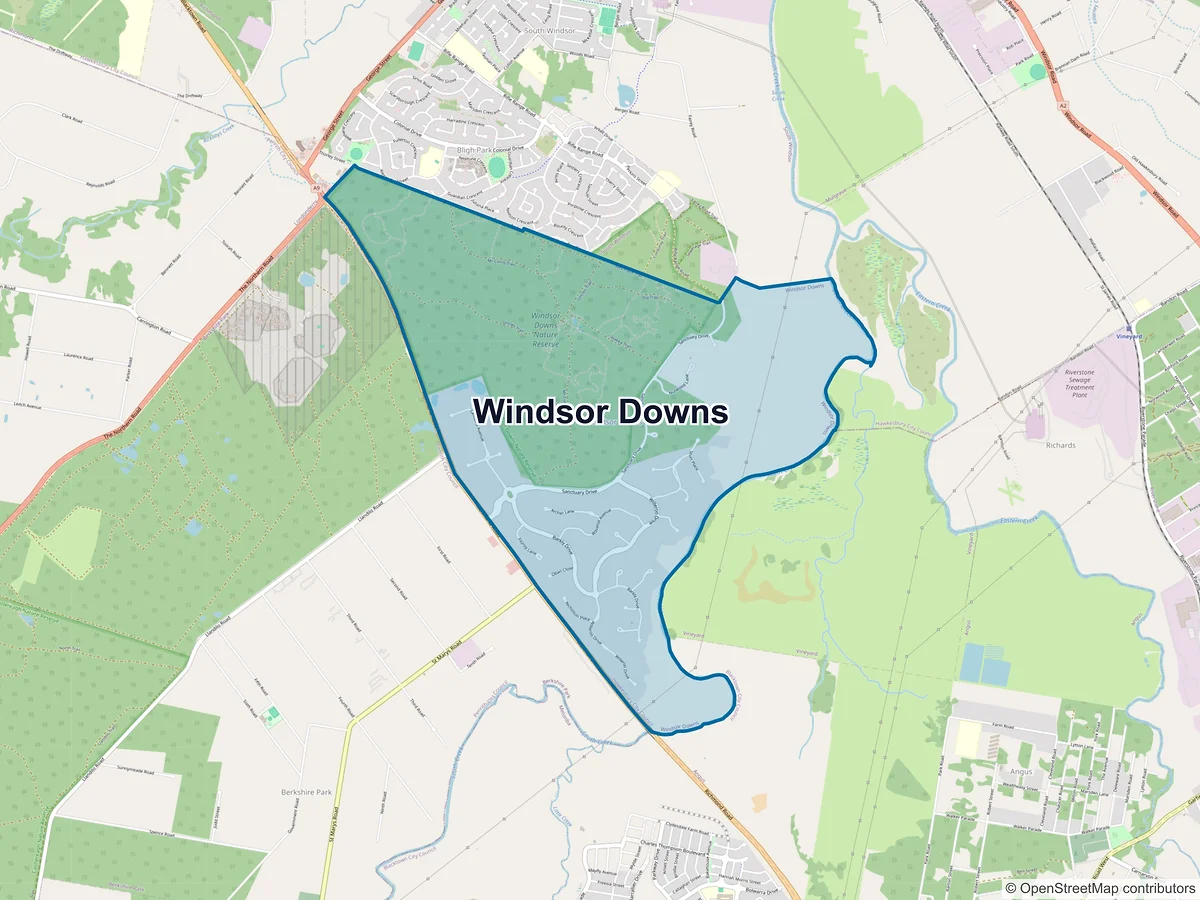 Map of Windsor Downs, NSW, Australia