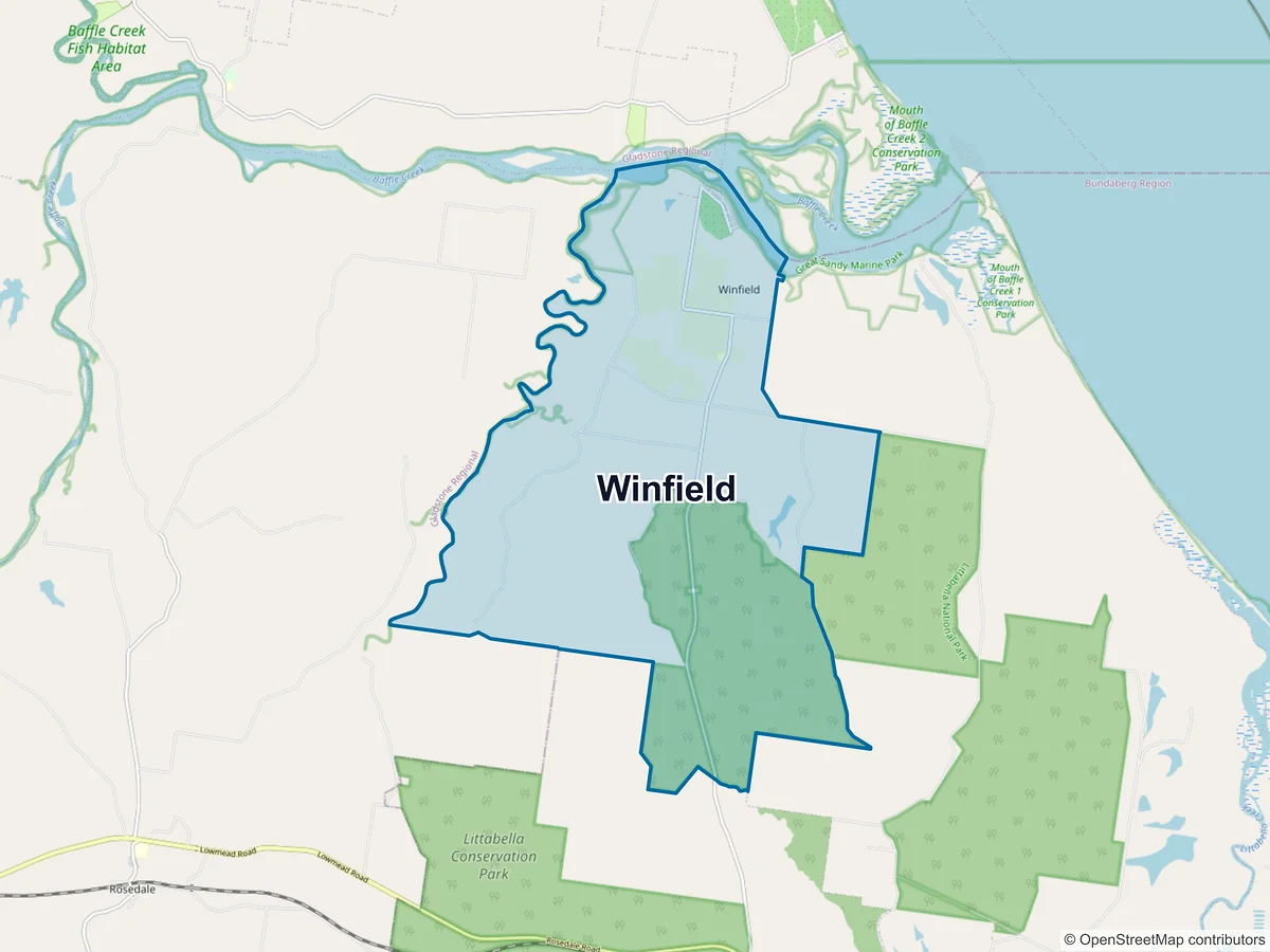 Map of Winfield, QLD, Australia
