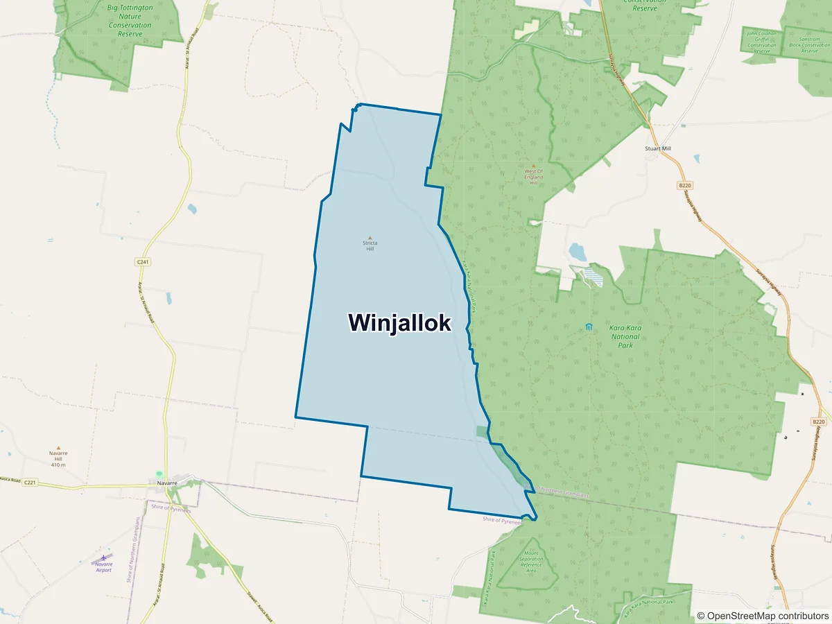 Map of Winjallok, VIC, Australia