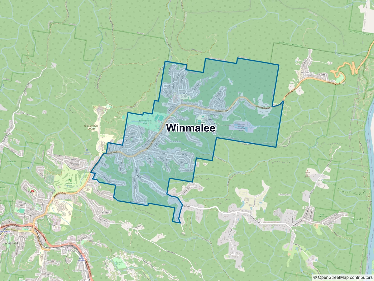 Map of Winmalee, NSW, Australia