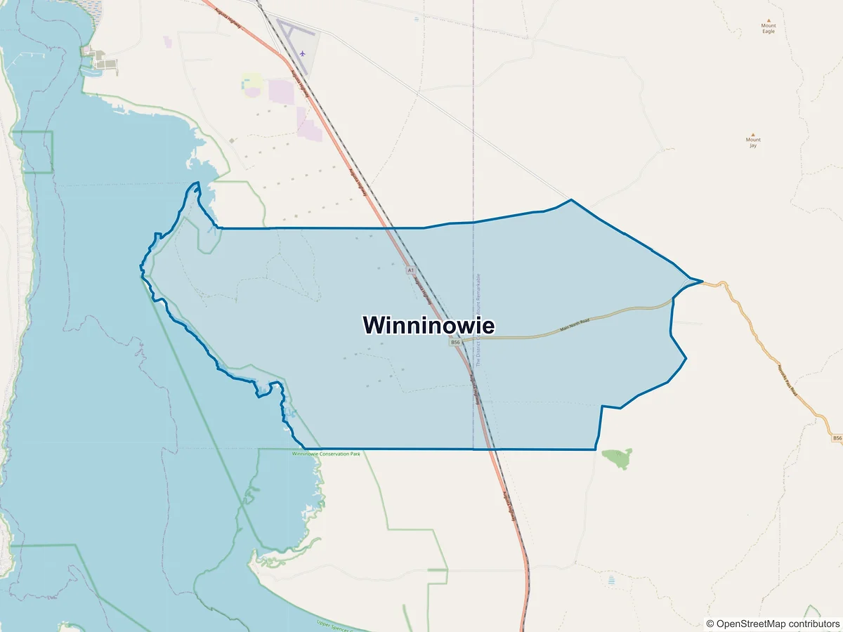 Map of Winninowie, SA, Australia