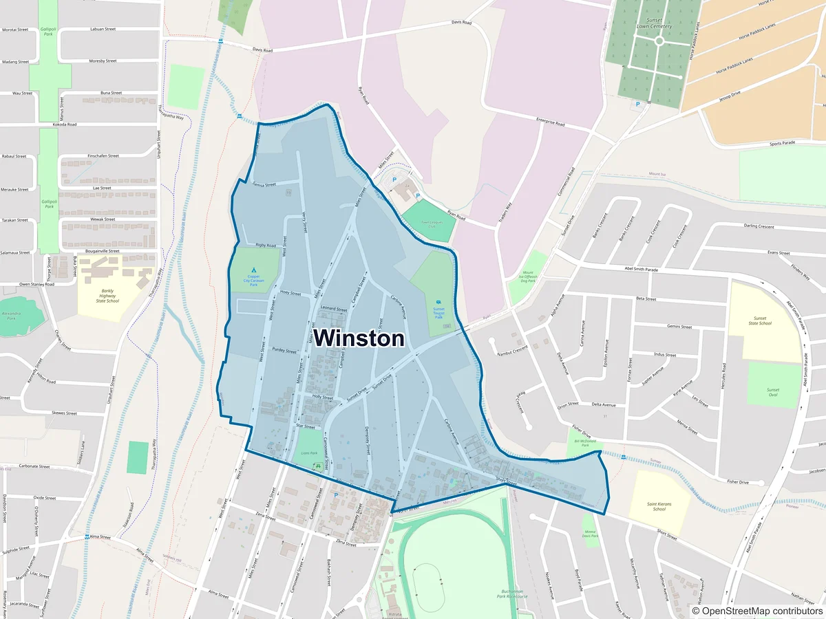 Map of Winston, QLD, Australia