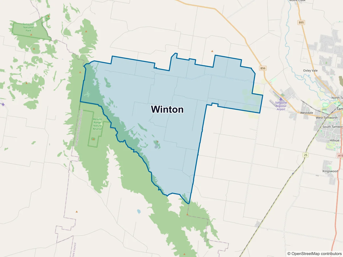 Map of Winton, NSW, Australia