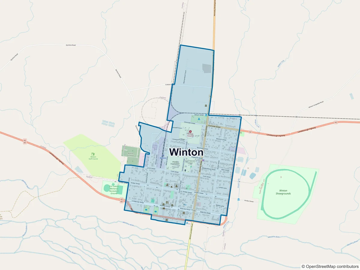 Map of Winton, QLD, Australia