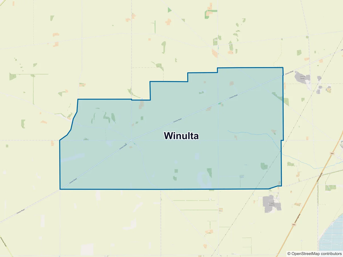 Map of Winulta, SA, Australia