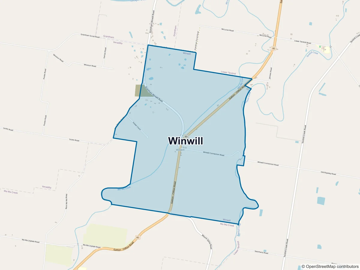 Map of Winwill, QLD, Australia