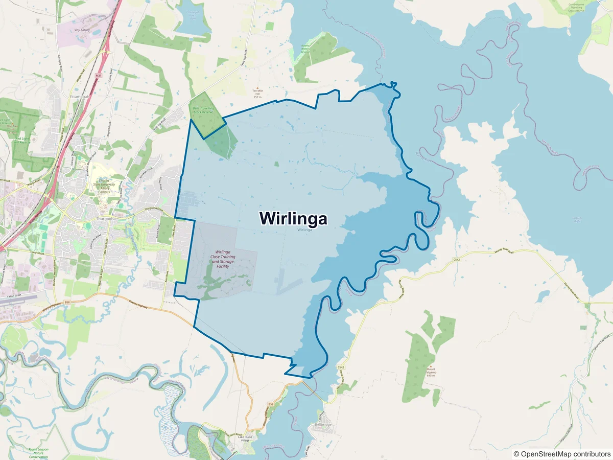 Map of Wirlinga, NSW, Australia