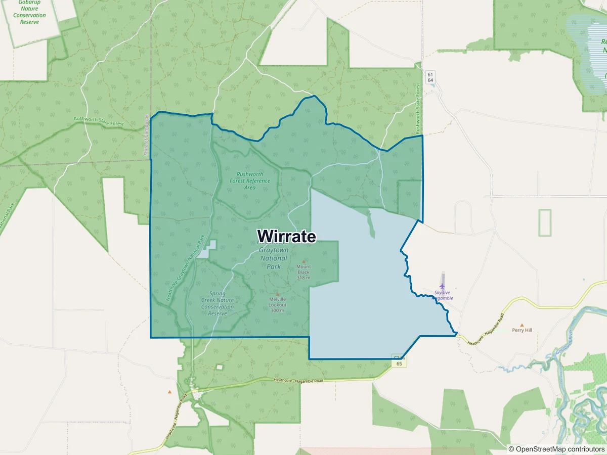 Map of Wirrate, VIC, Australia
