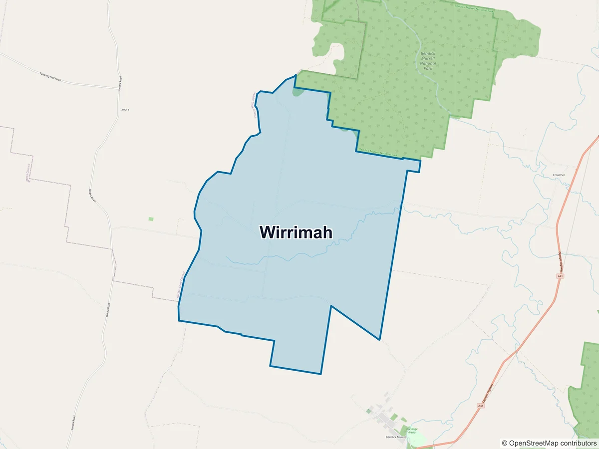 Map of Wirrimah, NSW, Australia