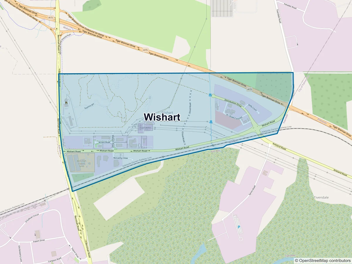 Map of Wishart, NT, Australia