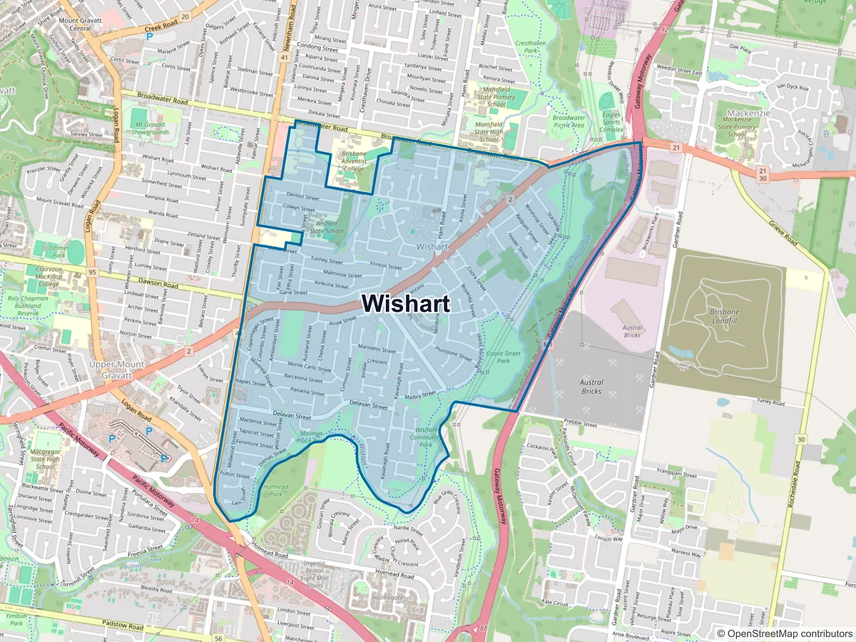 Map of Wishart, QLD, Australia