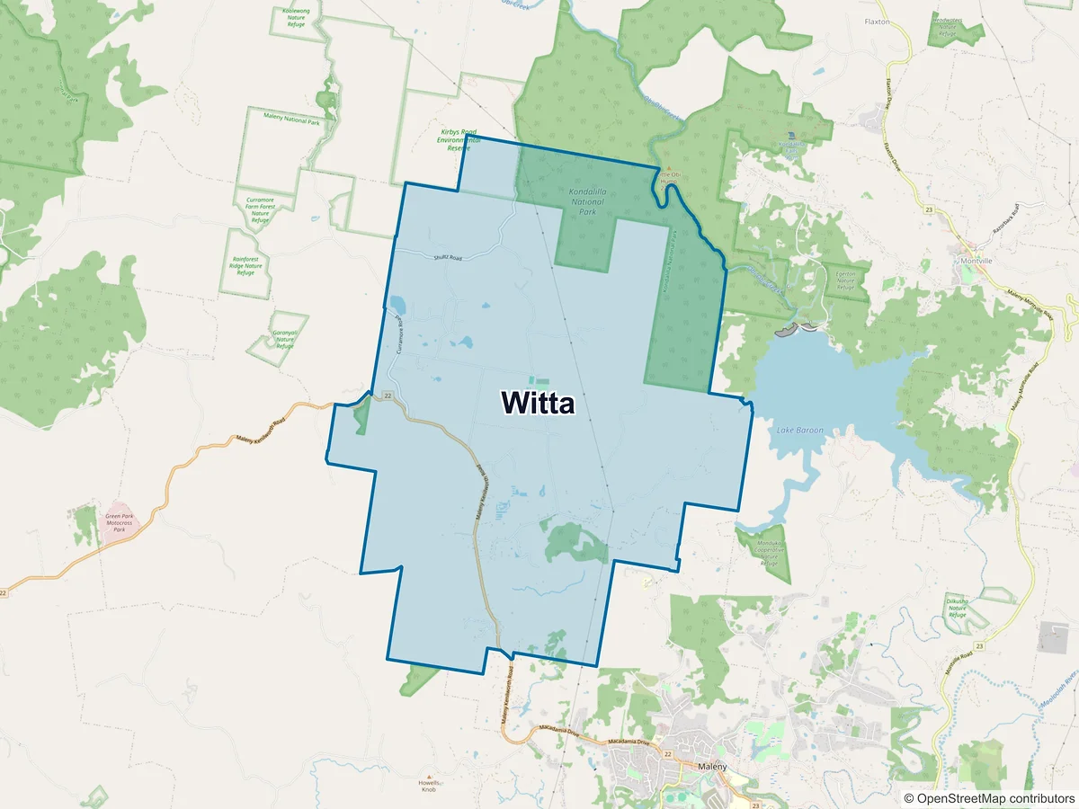 Map of Witta, QLD, Australia