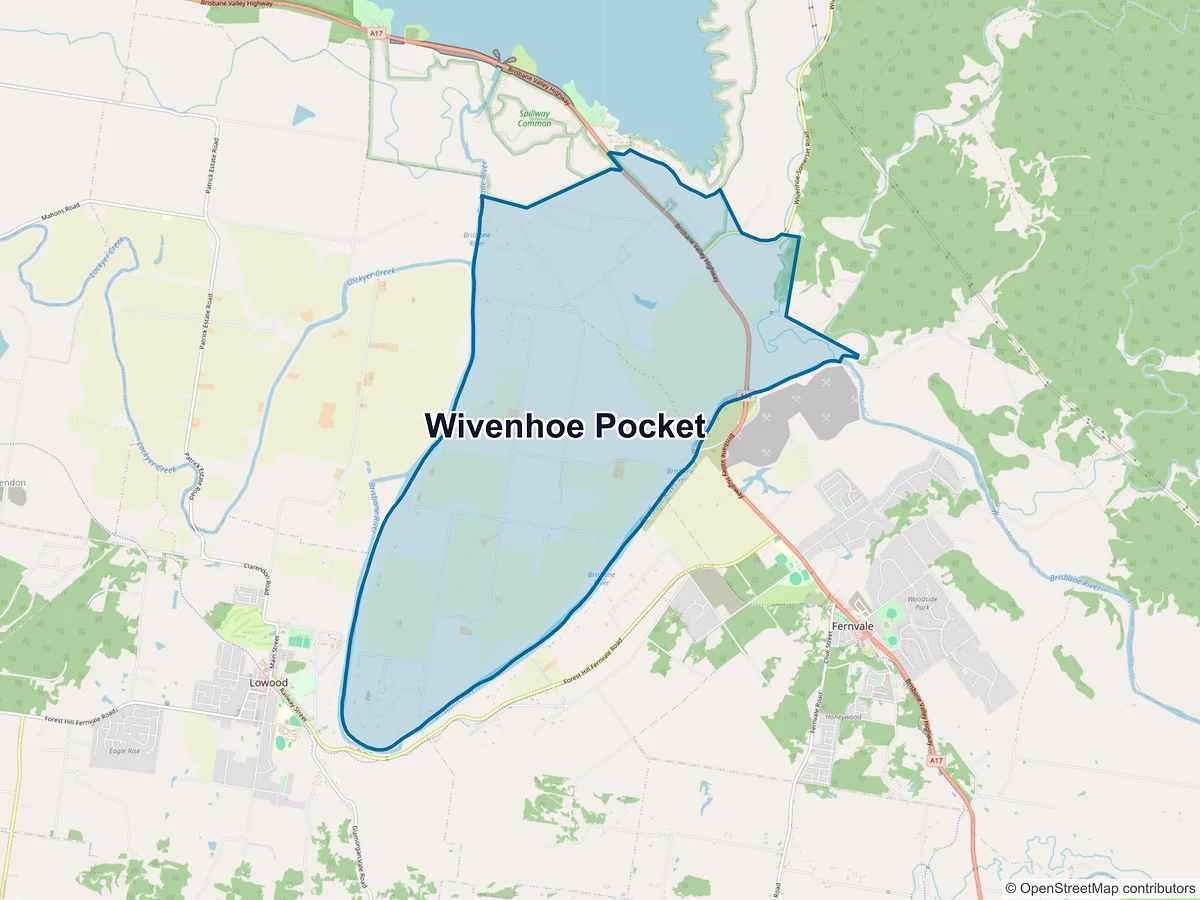 Map of Wivenhoe Pocket, QLD, Australia