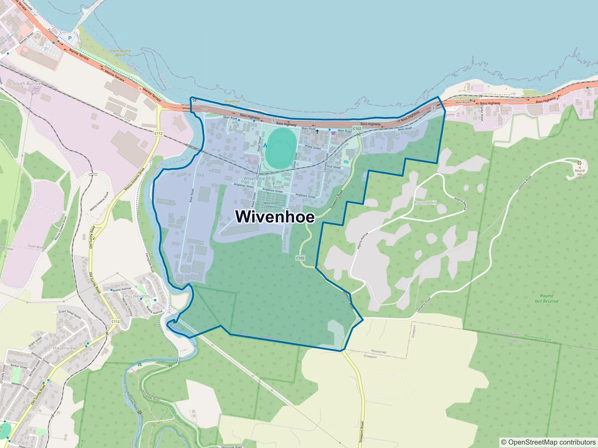Map of Wivenhoe, TAS, Australia