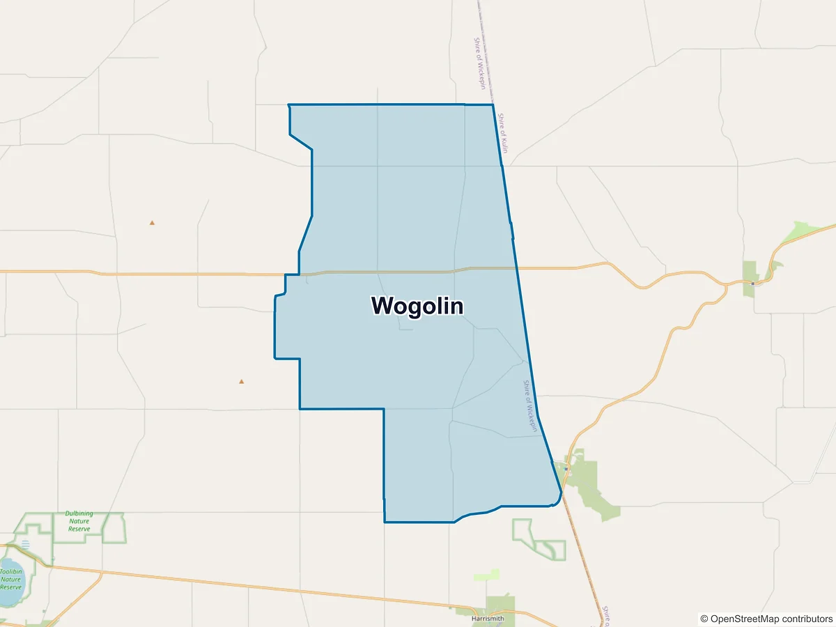 Map of Wogolin, WA, Australia