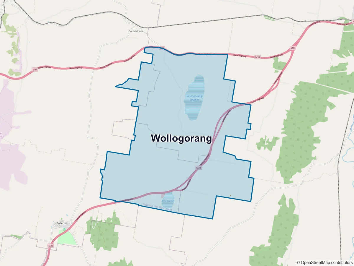 Map of Wollogorang, NSW, Australia
