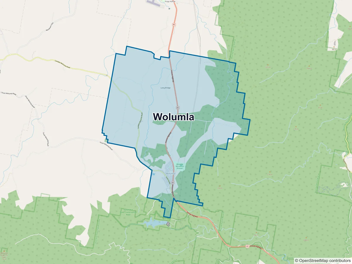Map of Wolumla, NSW, Australia