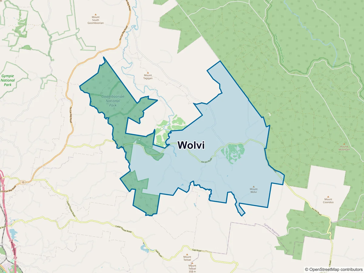 Map of Wolvi, QLD, Australia