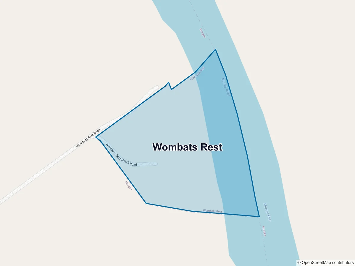 Map of Wombats Rest, SA, Australia