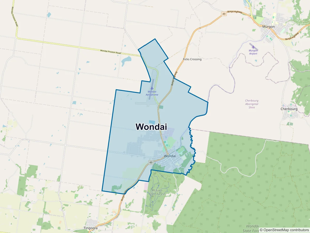 Map of Wondai, QLD, Australia