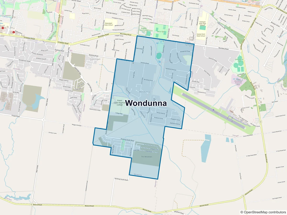 Map of Wondunna, QLD, Australia