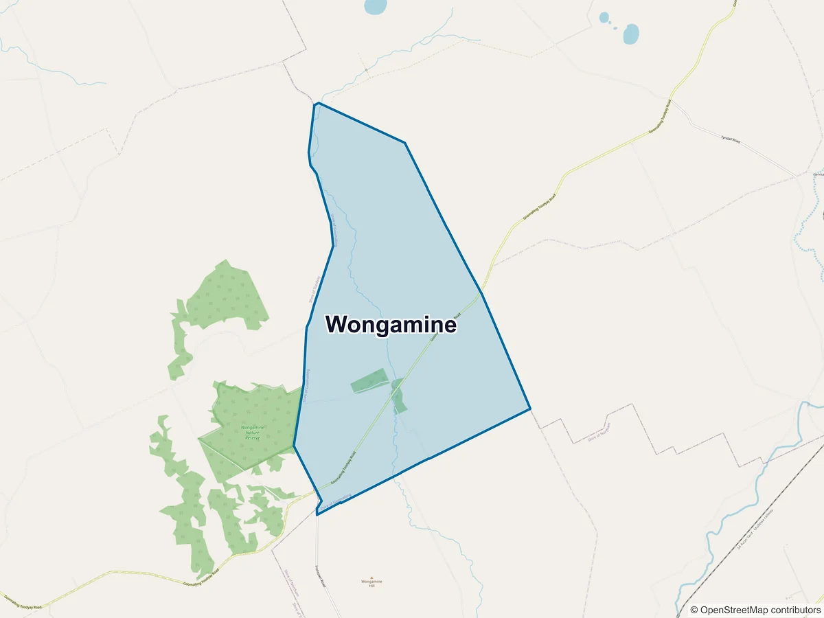 Map of Wongamine, WA, Australia
