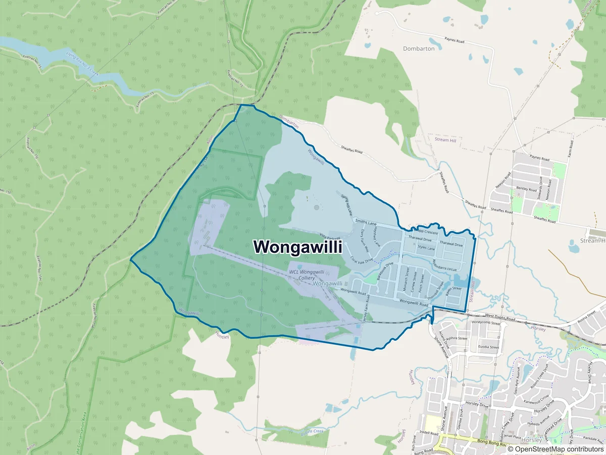 Map of Wongawilli, NSW, Australia