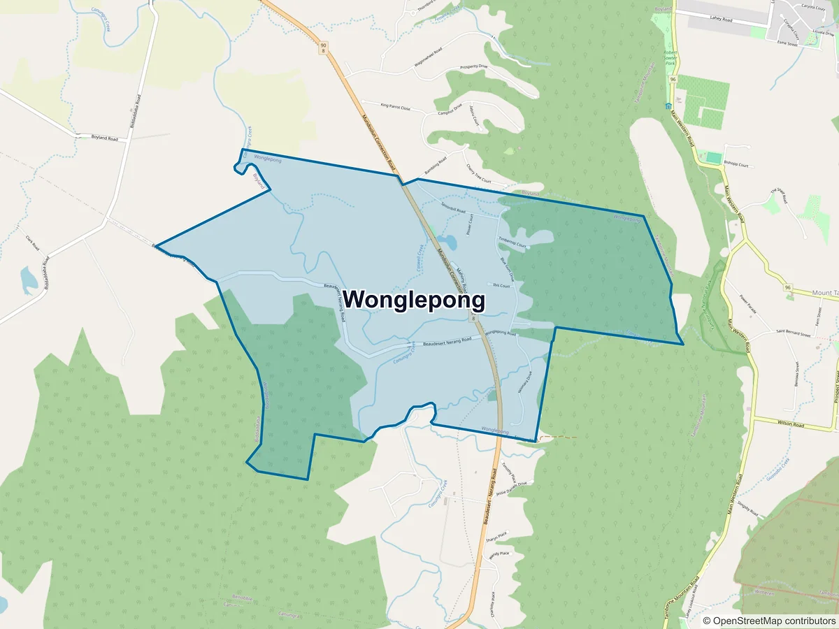 Map of Wonglepong, QLD, Australia